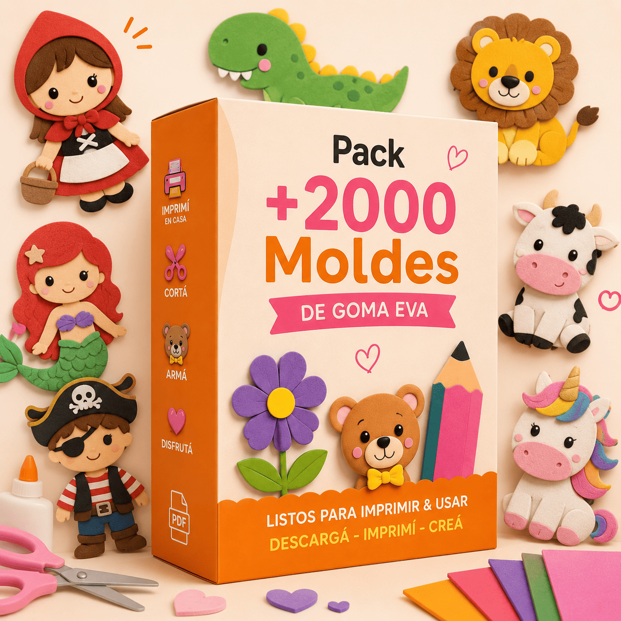 + 2000 MOLDES DE GOMA EVA
