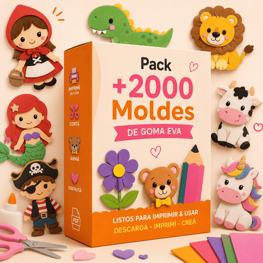 + 2000 MOLDES DE GOMA EVA